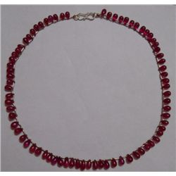 Ruby 111.75 CTW Necklace in Silver