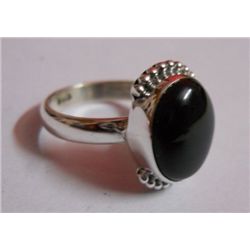 4.840g Black Onex Gemstone Ring Sterling Silver