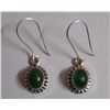 Image 1 : Emerald Earring weight 3.500g in silver