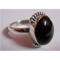 5.730g Black Onex Gemstone Ring Sterling Silver