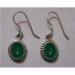 Emerald Earring weight 4.350g in silver