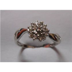 Ring of Diamond 0.24 Ctw in 2.380g 18kt White Gold