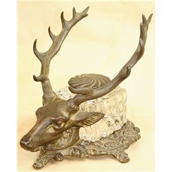 Victorian Elkhead Inkwell