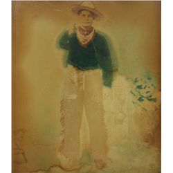 Colored Glass Cowboy Photo