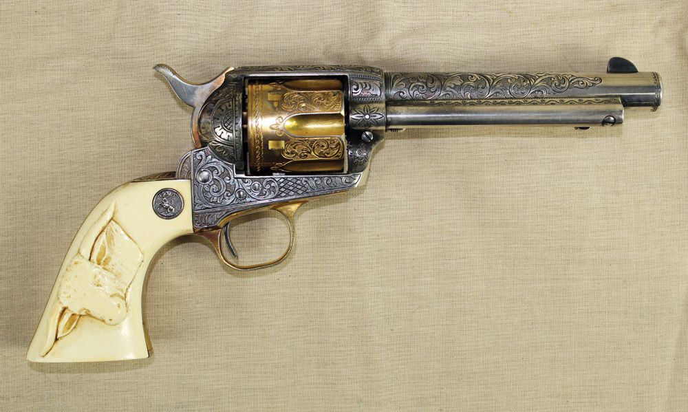 Engraved Colt Single Action Army Revolver