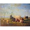 Image 1 : Grazing Cows Oil Painting