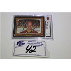1966-67 TOPPS #64 BOBBY HULL KSA GRADED 7 NM