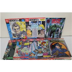 LOT OF 26 DC HEROES ROLE PLAYING MODULES IN MID TO HIGH GRADE