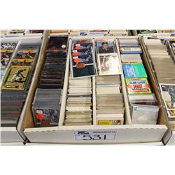 PARTIAL 3200 COUNT BOX OF ASSORTED SPORTS CARDS