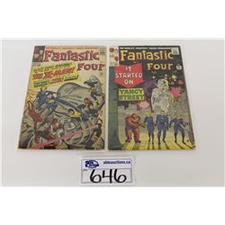 FANTASTIC FOUR #28 *X-MEN CROSSOVER ISSUE LOWER GRADE & #29 HIGHER MID GRADE, SHARP AND SUPPLE,