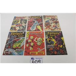 FANTASTIC FOUR #71, #72, #73, #74, #75, #76 SOLID COPIES IN MID GRADE
