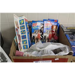 BOX LOT OF ASSORTED MCDONALDS TOYS, ANNIE AND STARR FIGURES