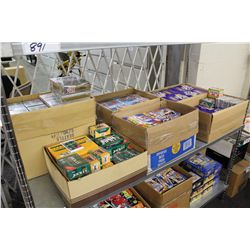 SHELF LOT OF SEALED SPORTS AND NON SPORT TRADING CARDS