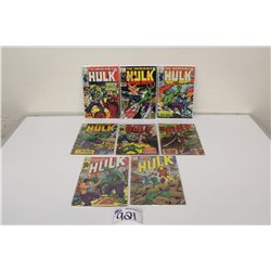 THE INCREDIBLE HULK #124, #125, #126, #127, #128, #129, #130, #131 SOLID COPIES IN LOWER GRADE