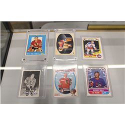 1959-60 GLENN HALL #32, 1962-63 JACQUES PLANT#49, 1971-72 OPC BOBBY HULL #30, 1975-76 OPC #65,