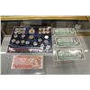 Image 1 : LOT OF 3 CANADIAN $1 BILLS, 1 X $2 BILL AND SET OF 1992 125TH ANNIVERSARY COMMEMERATIVE COINS