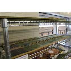 1 MODEL TRAIN CAR SET WITH TRACKS AND TRAINS