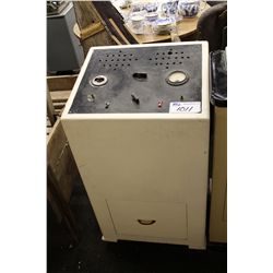 WOODEN WHITE MEDICAL INSTRUMENT CABINET