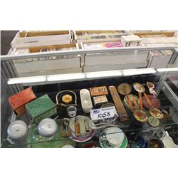 LOT OF 2 BICYCLE BELLS, 4 CIRCUS NOISE MAKERS, INSTANT RIT, SEA DOG MATCHES,