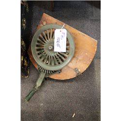 HAND POWERED METAL AND WOOD SPINNER