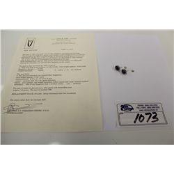 ONE PAIR OF 18KT WHITE GOLD NATURAL BLUE SAPPHIRE AND DIAMOND EARRINGS. REPLACEMENT VALUE $4200