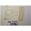 Image 1 : ONE STRAND OF ROUND WHITE JAPANESE AKOYA CULTURED PEARLS.