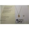 Image 1 : ONE 14KT YELLOW GOLD NATURAL WHITE OPAL AND DIAMOND SET PENDANT REPLACEMENT VALUE $925 PLUS ONE