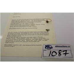 ONE LADIES 14KT YELLOW GOLD AND WHITE GOLD DIAMOND AND NATURAL BLUE SAPPHIRE DRESS RING.