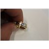 Image 2 : ONE LADIES 14KT YELLOW GOLD AND WHITE GOLD DIAMOND SET WEDDING OR PINKIE RING
