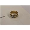 Image 3 : ONE LADIES 14KT YELLOW GOLD AND WHITE GOLD DIAMOND SET WEDDING OR PINKIE RING