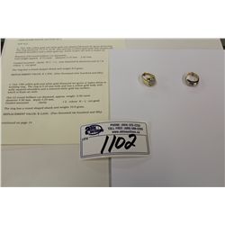 ONE 10KT YELLOW GOLD AND WHITE GOLD OVAL SHAPED DIAMOND SET GENTS DRESS RING. NINETEEN (19) ROUND