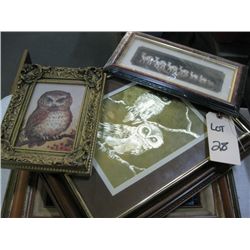 Misc. Lot Wood Framed Art and Pictures