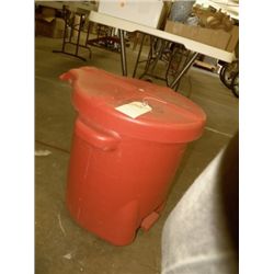 Red Trash Can