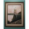 Image 1 : San Francisco Bay Bridge - ORIGINAL Oil on canvas - Jeanne Bonine