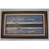 Image 1 : Untitled, mallards descending into a slough lake - ORIGINAL Oil on canvasboard - Ron VanGilder