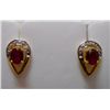 Image 1 : Earring of Diamond 0.12 Ctw,Ruby 0.91 Ctw in 2.63g 14kt Yellow Gold