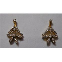 2.94g Earring of Diamond 0.35 Ctw in18kt Yellow Gold