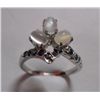 Image 1 : 2.970g Ring of Moon Stone and Sapphire Sterling Silver