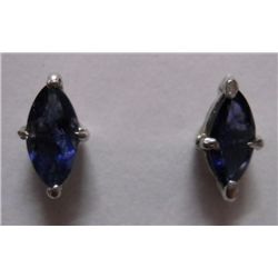 1.500g Earring of Blue Sapphire in silver
