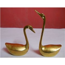 Designer Decorative Set of Two Ducks of weight 88.720g in Brass