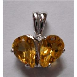 2.140g Pendant of Citrine in silver