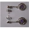 Image 2 : 5.050g Earrings of Amethyst in Silver