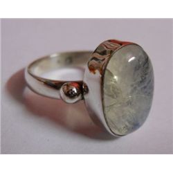 5.170g White Labradorite Gemstone Ring Sterling Silver
