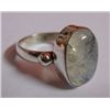 Image 1 : 5.170g White Labradorite Gemstone Ring Sterling Silver