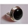 Image 1 : 6.930g Black Onex Gemstone Ring Sterling Silver
