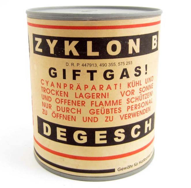 GERMAN NAZI ZYKLON B POISON GAS CAN