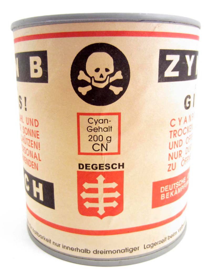 Hitler Insecticides GERMAN NAZI ZYKLON B POISON GAS CAN