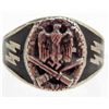 Image 1 : STERLING SILVER GERMAN NAZI ENAMELED SS ARMY ASSAULT RING