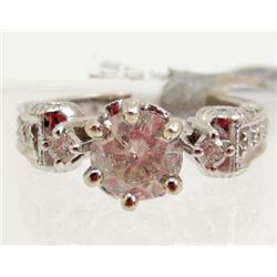 14K WHITE GOLD LADIES DIAMOND UNITY RING - SZ. 6.5