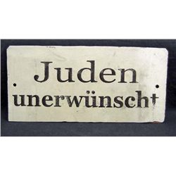 GERMAN NAZI HOLOCAUST ANTI SEMITIC PLAQUE